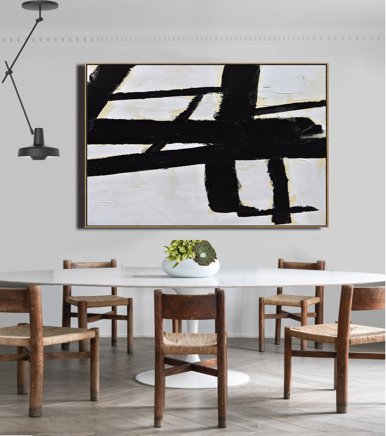 Horizontal Palette Knife Minimalist Art #C40Z - Click Image to Close